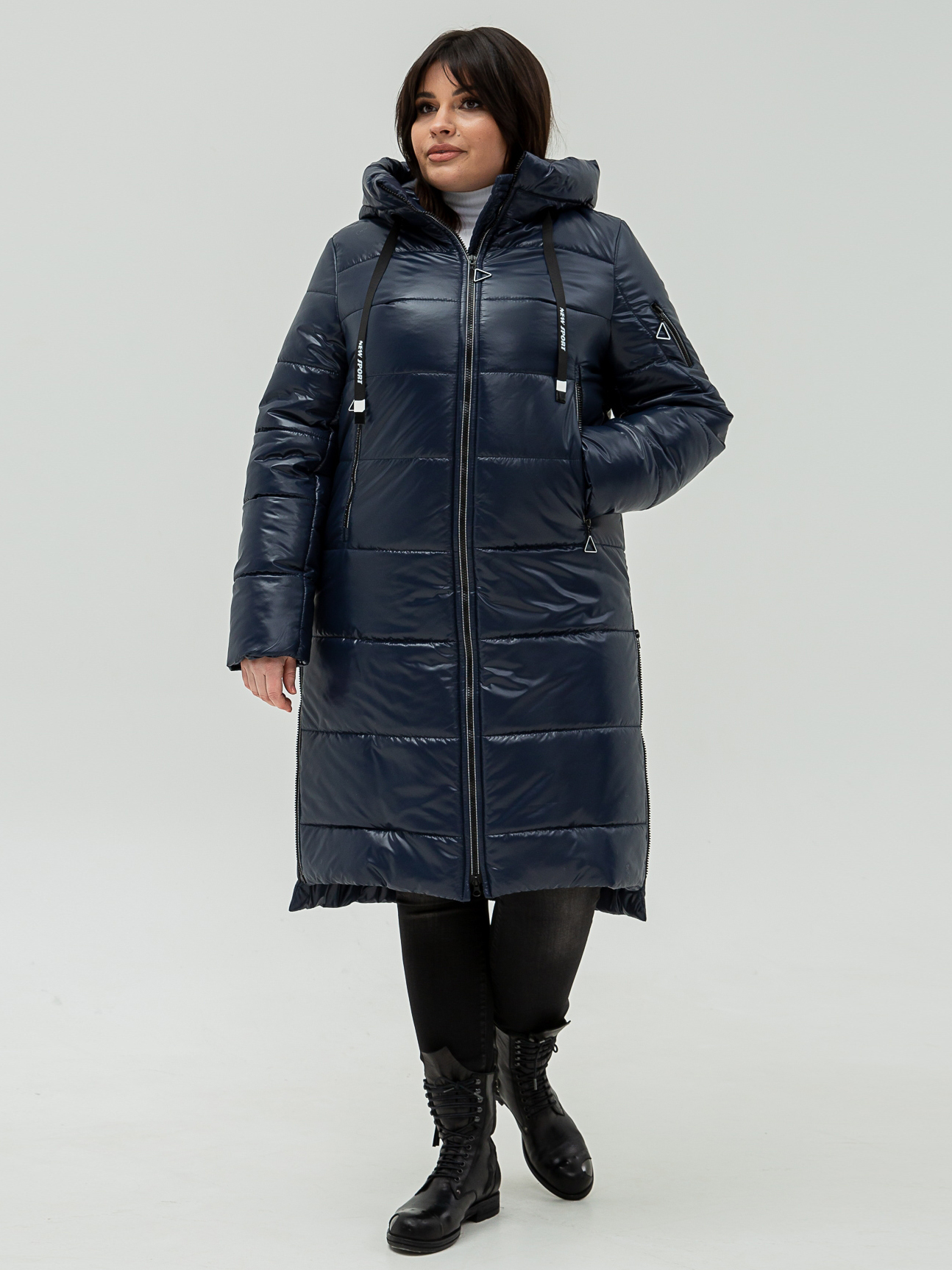 Акція на Куртка зимова довга жіноча All Posa Юзефа 101334 52 Синя від Rozetka
