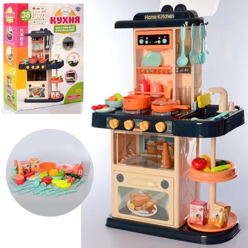 

Детская игровая кухня LIMO TOY 889-181 (38 предметов) - свет, звук, вода из крана/черный