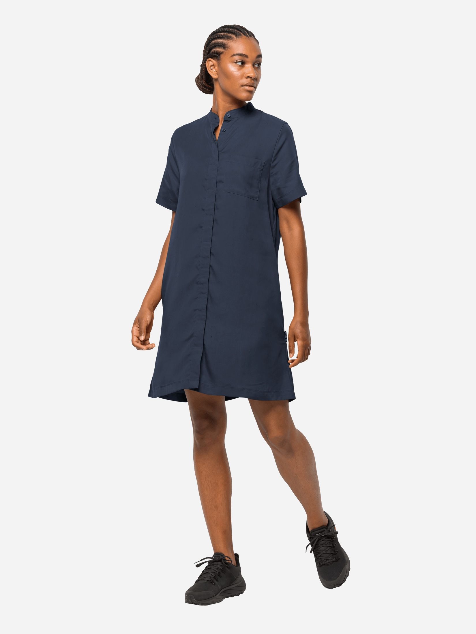 Акція на Сукня-сорочка коротка осіннє жіноче Jack Wolfskin Mojave Dress 1507891-1010 XS Синя від Rozetka