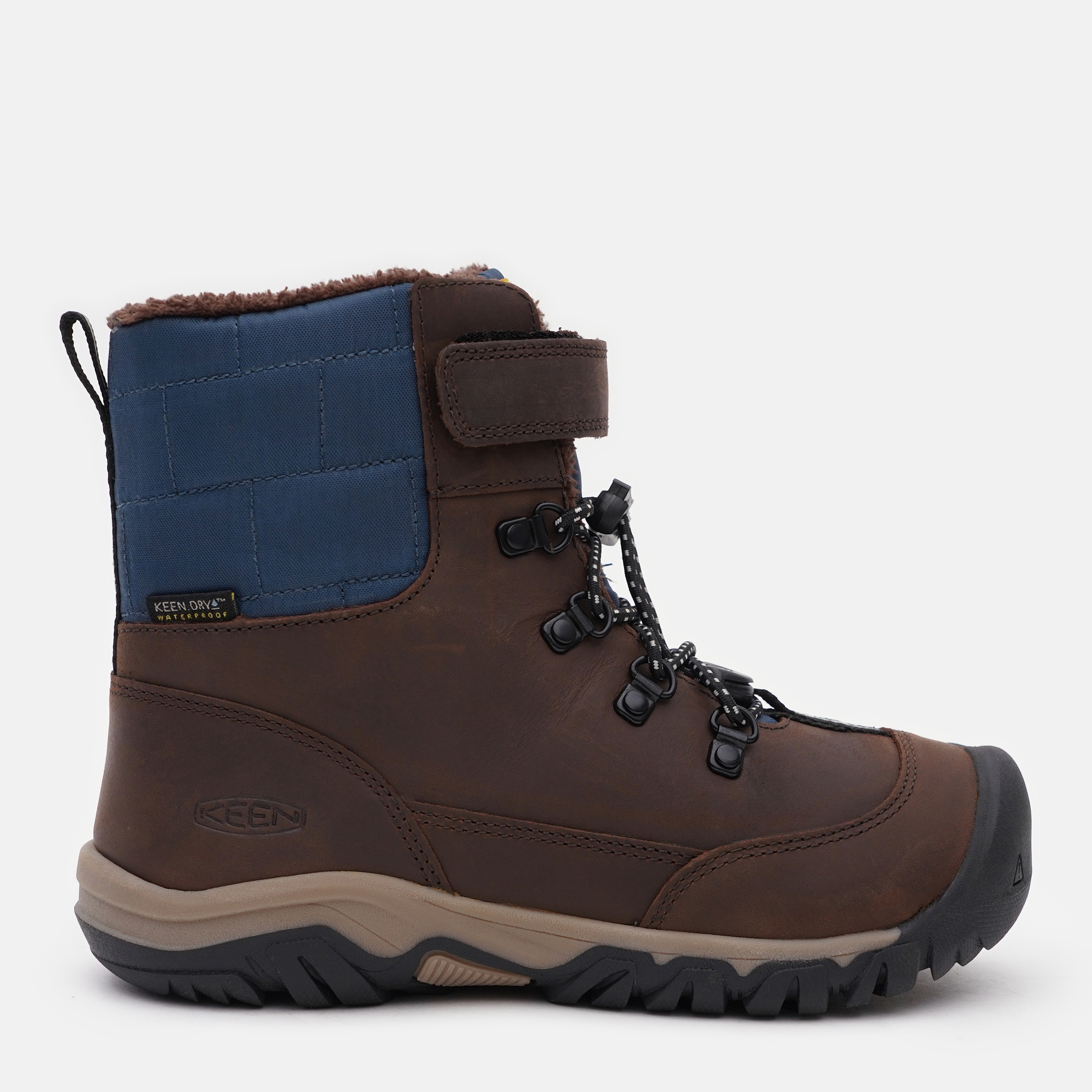 Акція на Підліткові зимові черевики для хлопчика Keen Greta Boot WP 1026642 36 (4US) 22.2 см Коричневий/Блакитний від Rozetka
