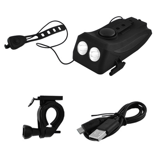 

Фонарь велосипедный FY-319-2LM(5W), ЗУ micro USB, встроенный аккумулятор, звонок + крепление под телефон