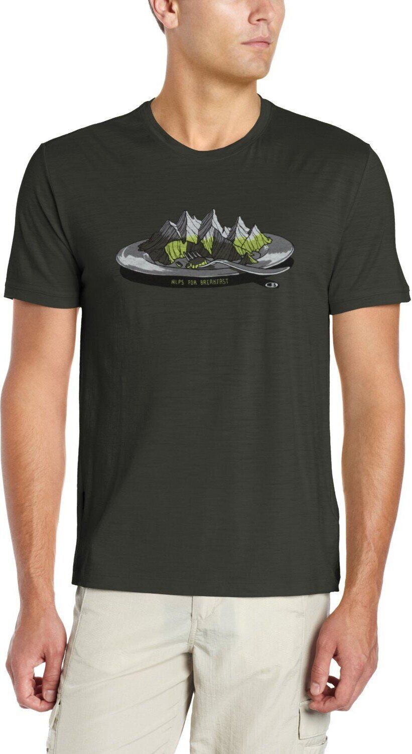 

Термофутболка мужская Icebreaker Tech T Lite Short Sleeve Alps for breakfast Cargo S (100 781 G80 S)