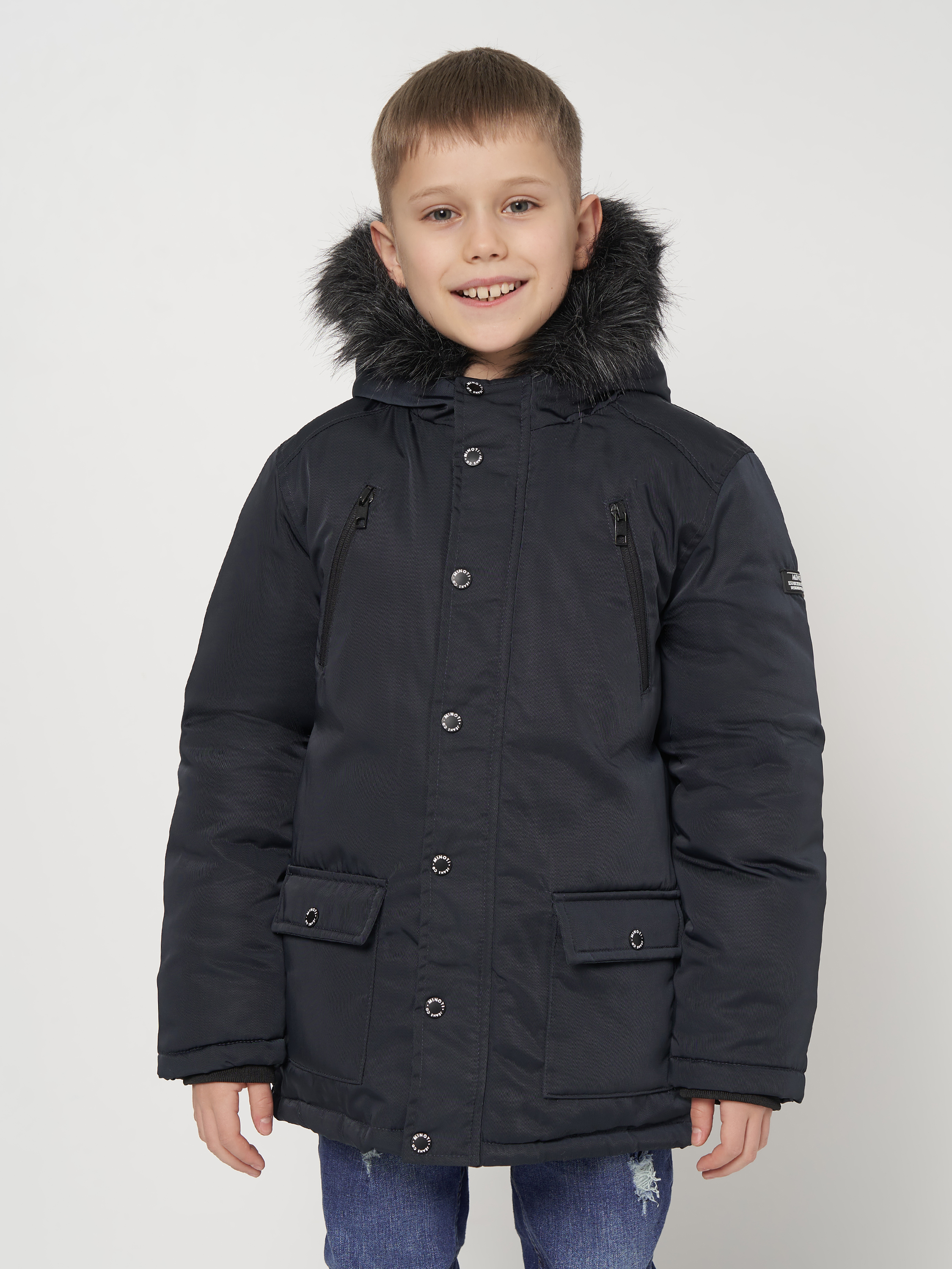 Акция на Дитяча зимова куртка для хлопчика Minoti 11COAT 20 37383JNR 98-104 см Темно-синя от Rozetka