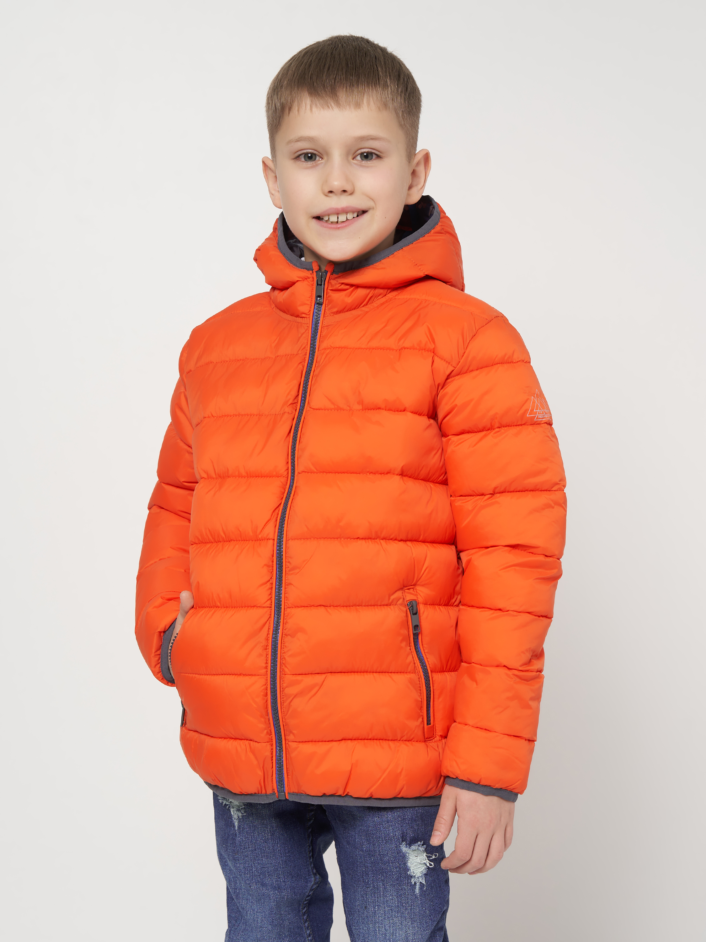 Акція на Дитяча демісезонна куртка для хлопчика Minoti 11COAT 2 37365JNR 98-104 см Помаранчева від Rozetka
