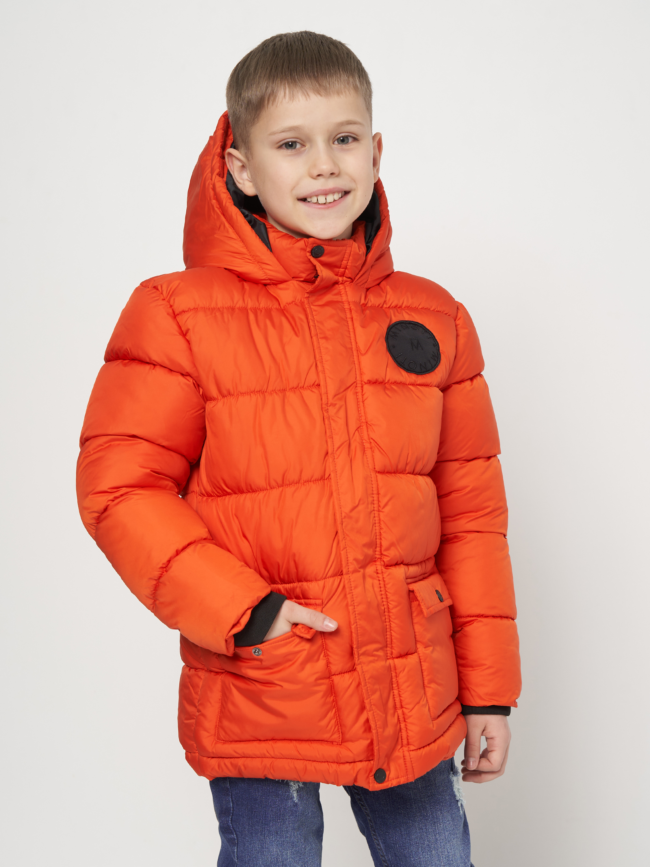 Акція на Дитяча зимова куртка для хлопчика Minoti 11COAT 9 37372KID 80-86 см Помаранчева від Rozetka