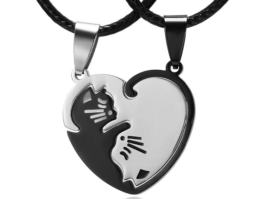 

Двойные кулоны Кошки "Love"