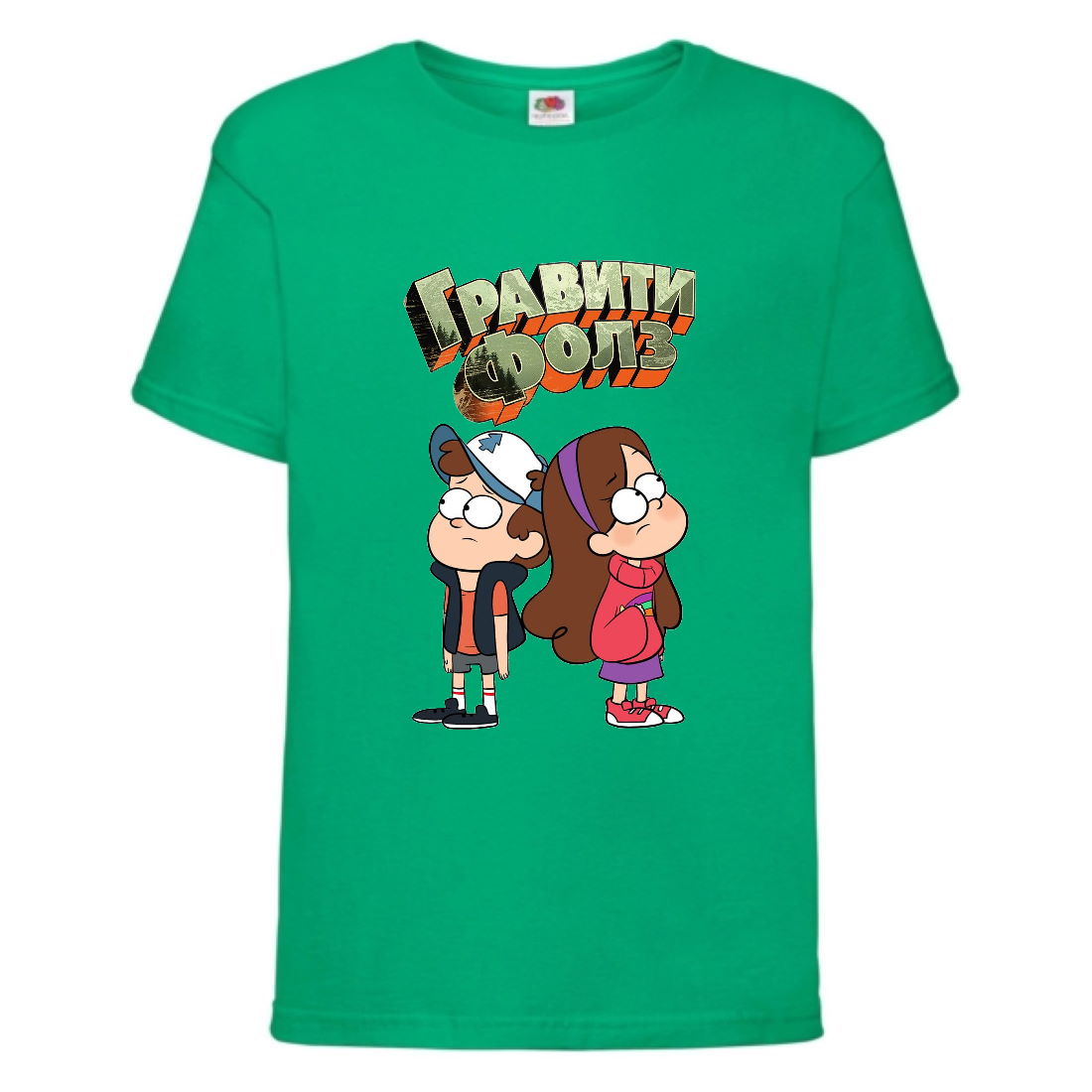

Футболка детская Гравити Фолз Мэйб и Диппер 6 (Gravity Falls Mayb and Dipper 6) зеленая (GF grn-8) 164 см