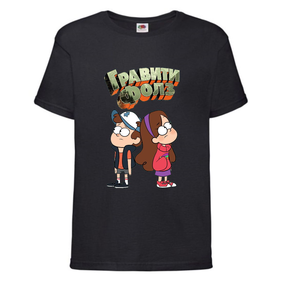

Футболка детская Гравити Фолз Мэйб и Диппер 6 (Gravity Falls Mayb and Dipper 6) черная (GF blc-9) 164 см