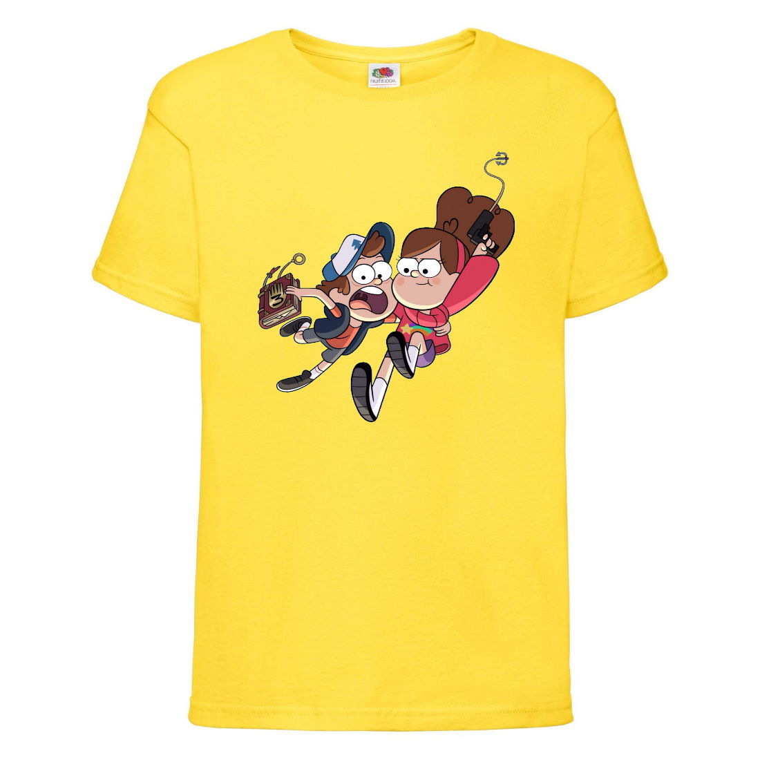 

Футболка детская Гравити Фолз Мэйб и Диппер (Gravity Falls Mayb and Dipper) желтая (GF yl-4) 164 см