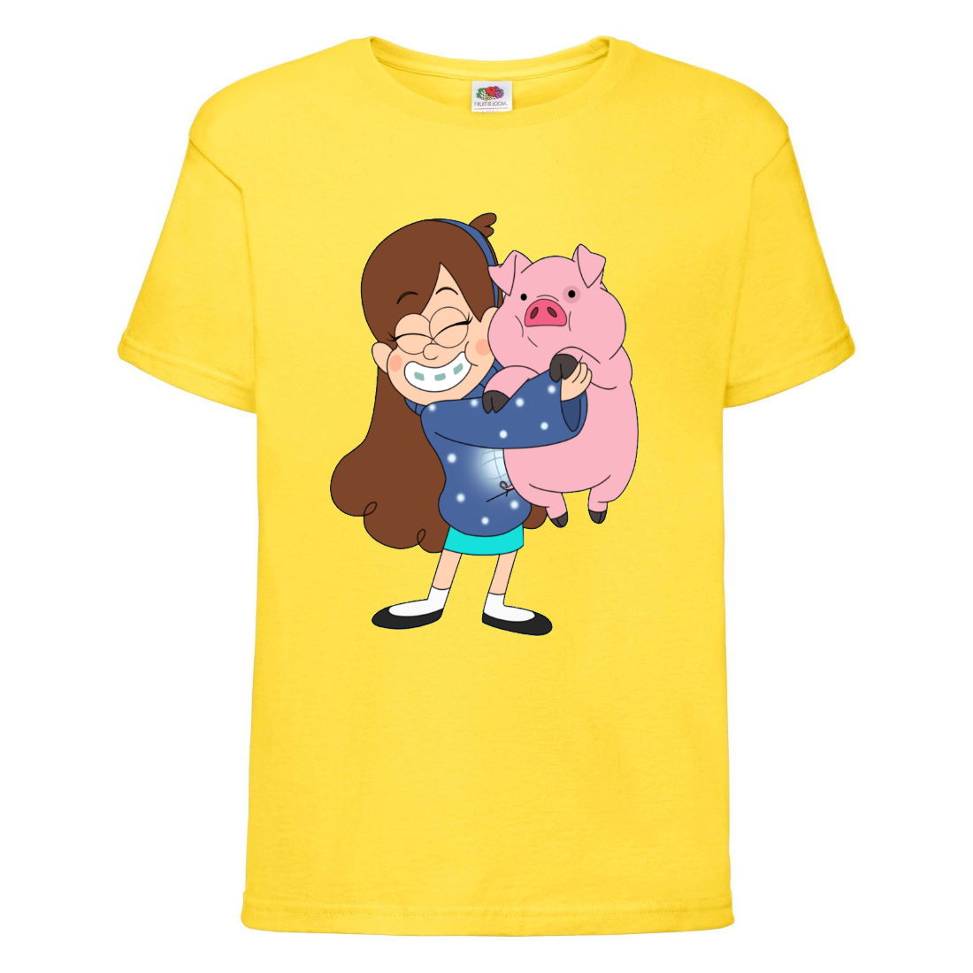 

Футболка детская Гравити Фолз Мэйб piggy 2 (Gravity Falls Mayb piggy 2) желтая (GF yl-08) 128 см
