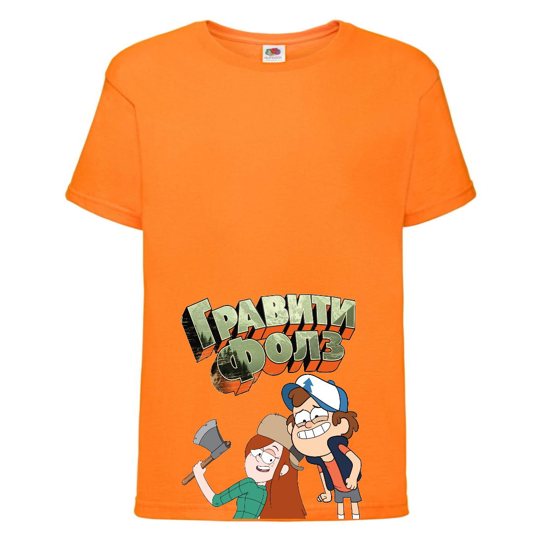 

Футболка детская Гравити Фолз Венди и Диппер (Gravity Falls Vendy and Dipper) оранжевая (GF or-2) 116 см