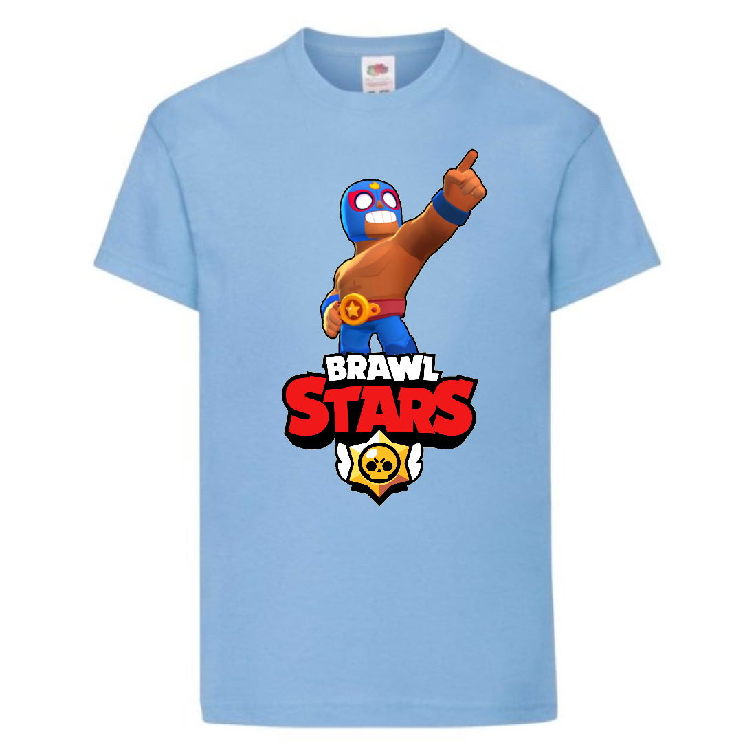 

Футболка детская Бравл Старс Эль Примо (Brawl Stars El Primo) светлоголубая (BS ElPr libl-2) 164 см