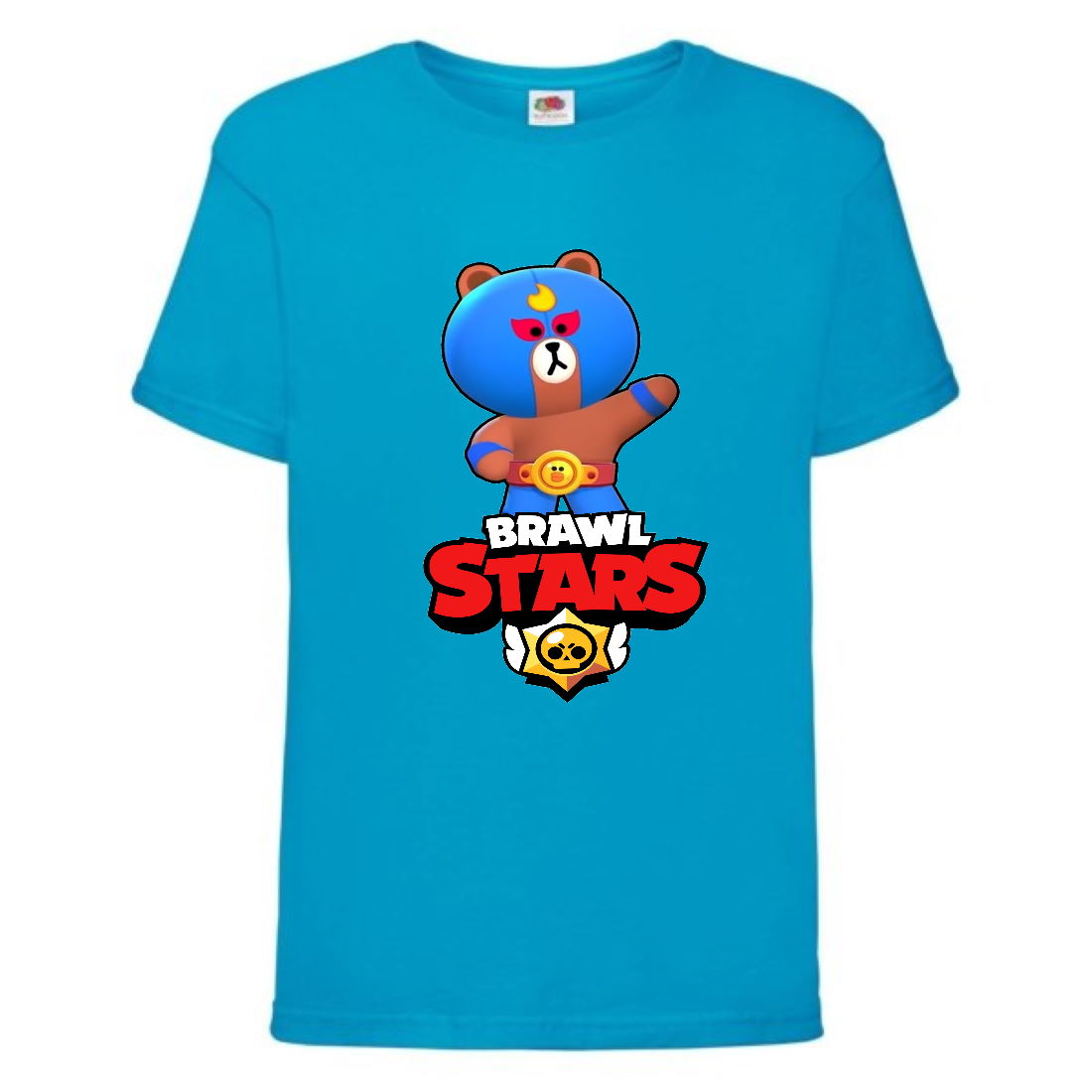 

Футболка детская Бравл Старс Эль Браун (Brawl Stars El Brown) голубая (BS ElBro blu-1) 164 см
