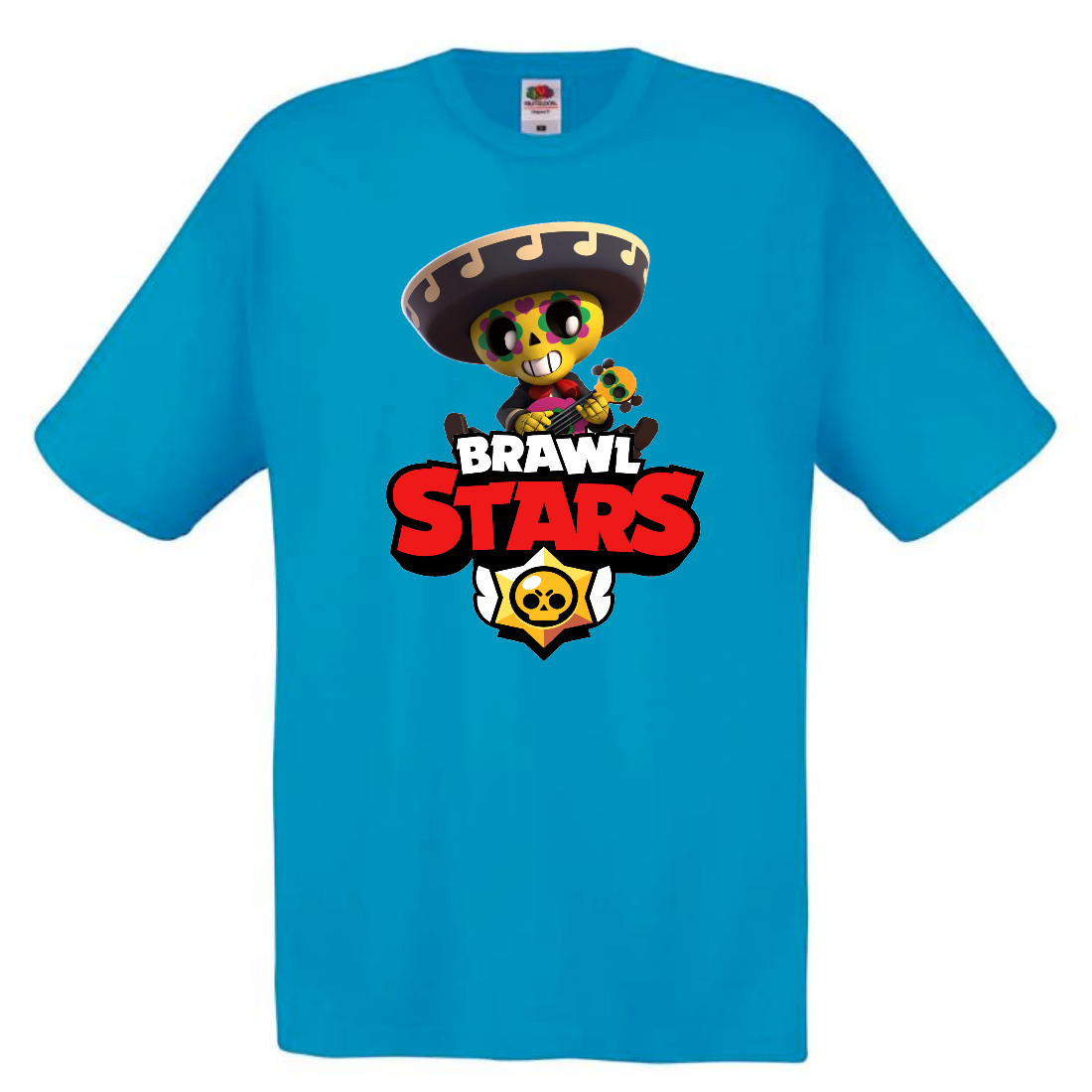 

Футболка детская Бравл Старс ПОКО (Brawl Stars Poko) голубая 140 см