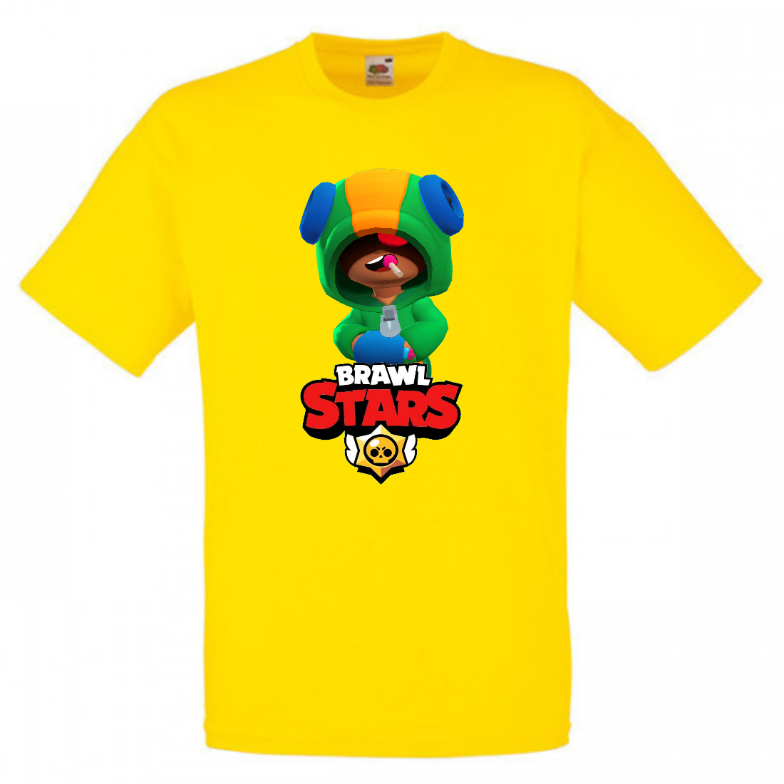 

Футболка детская Бравл Старс Леон (Brawl Stars Leon) желтая 164 см