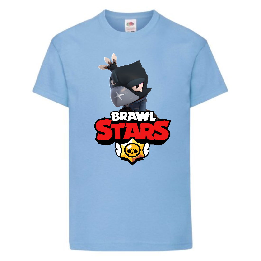 

Футболка детская Бравл Старс Ворон 3 (Brawl Stars Voron) светло голубая 164 см