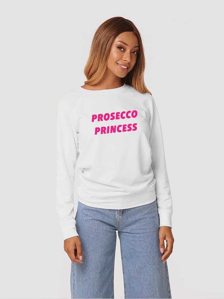 Акція на Світшот жіночий Love&Live Prosecco Princess-2 LLP00908 XXL Білий з принтом від Rozetka