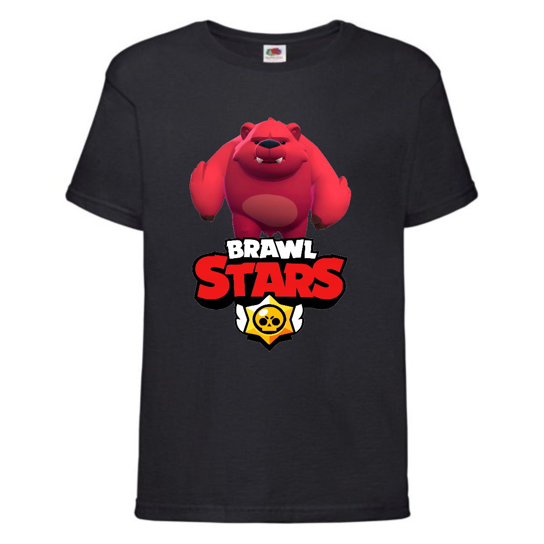 

Футболка детская Бравл Старс Медведь Ниты (Brawl Stars Nita) черная 116 см