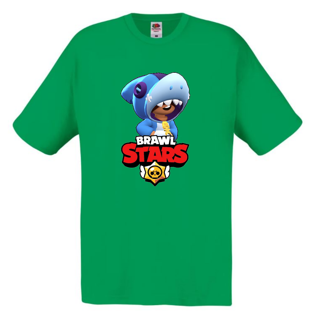 

Футболка детская Бравл Старс Леон Акула (Brawl Stars Shark) зеленая 164 см