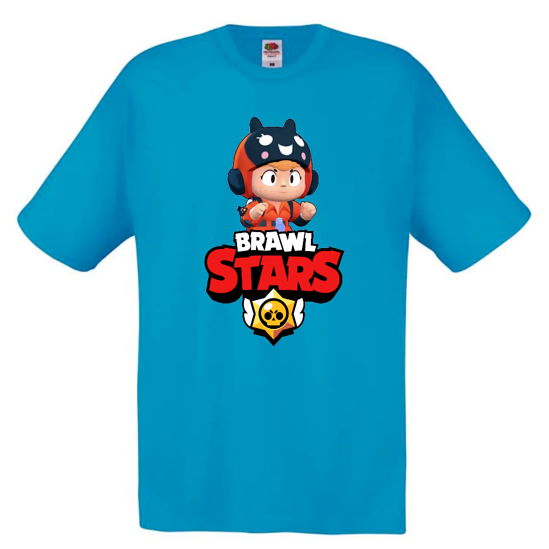 

Футболка детская Бравл Старс Беа (Brawl Stars Bea) голубая 164 см