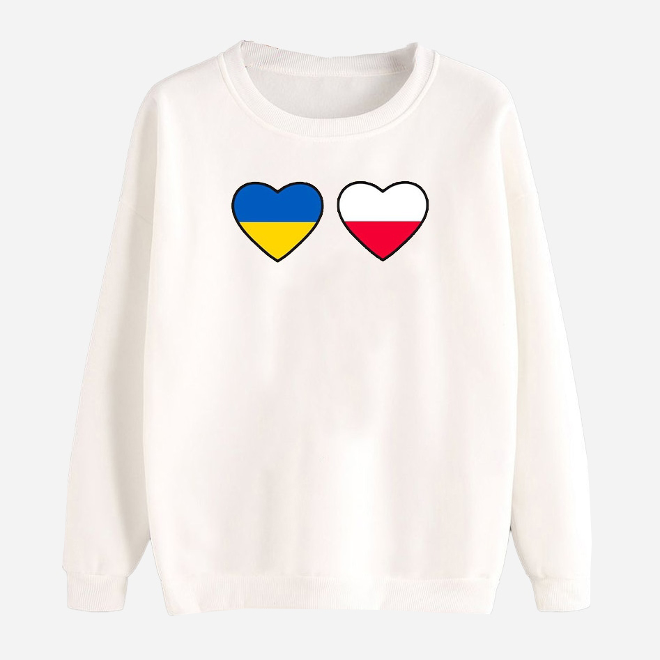 Акція на Світшот Love&Live Ukraina Polska LLP01557 S Білий від Rozetka