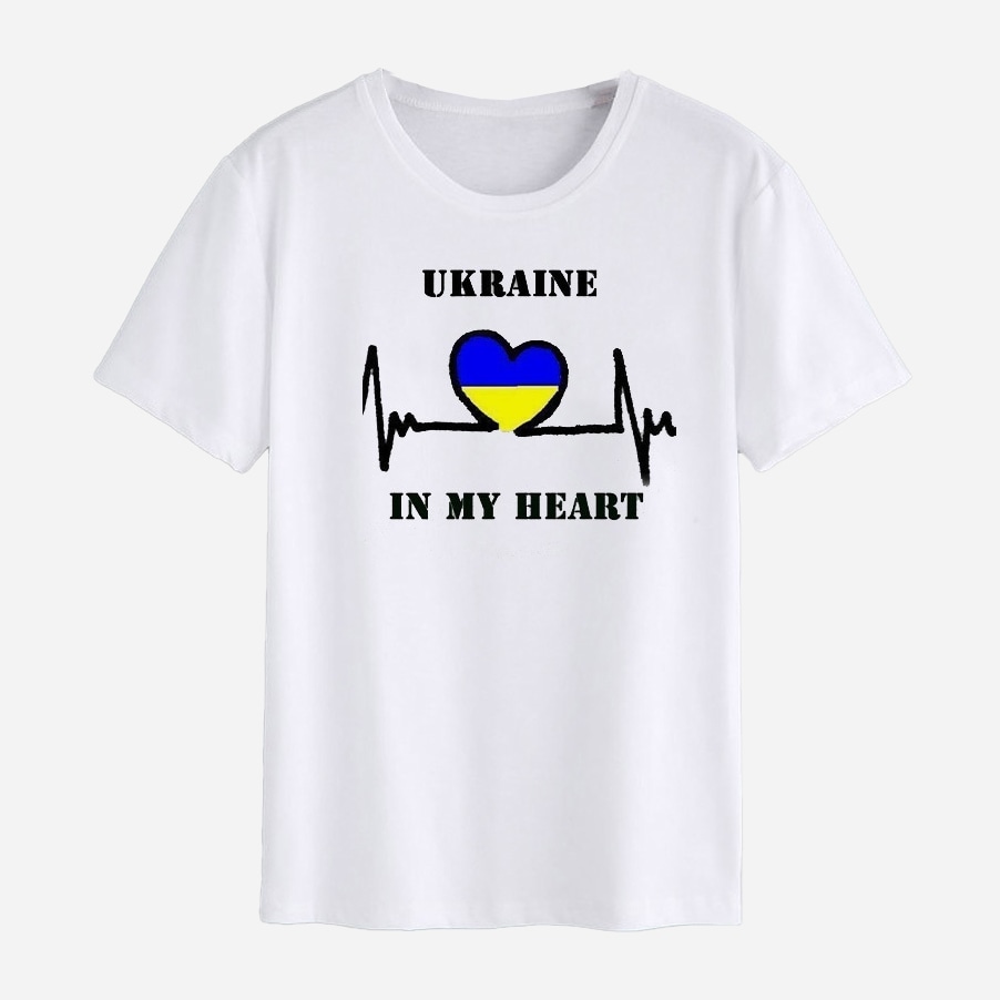 Акція на Футболка Love&Live Ukraine in my heart-2 LLP01597 S Біла від Rozetka