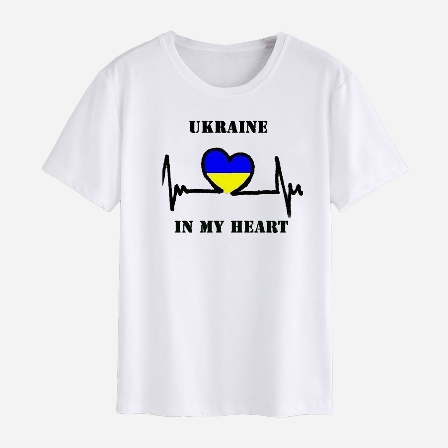 Акція на Футболка Love&Live Ukraine in my heart-2 LLP01597 XL Біла від Rozetka