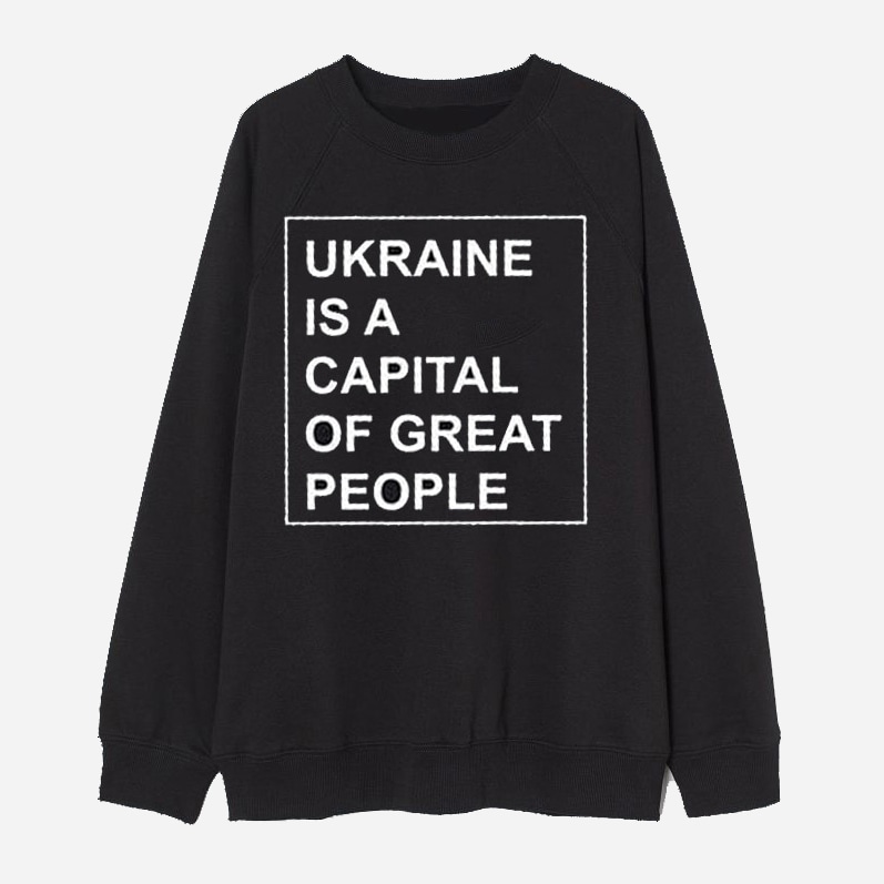 Акція на Світшот Love&Live Ukraine is a capital of great people LLP01627 XXXL Чорний від Rozetka