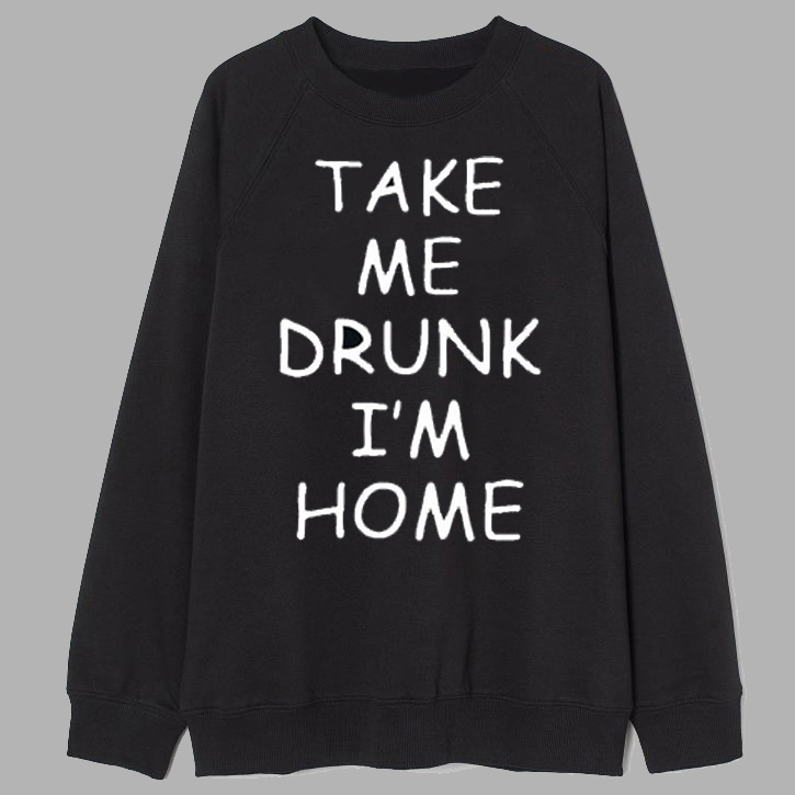 Акція на Світшот Love&Live Take me drunk I'm home LLP02335 3XL Чорний від Rozetka