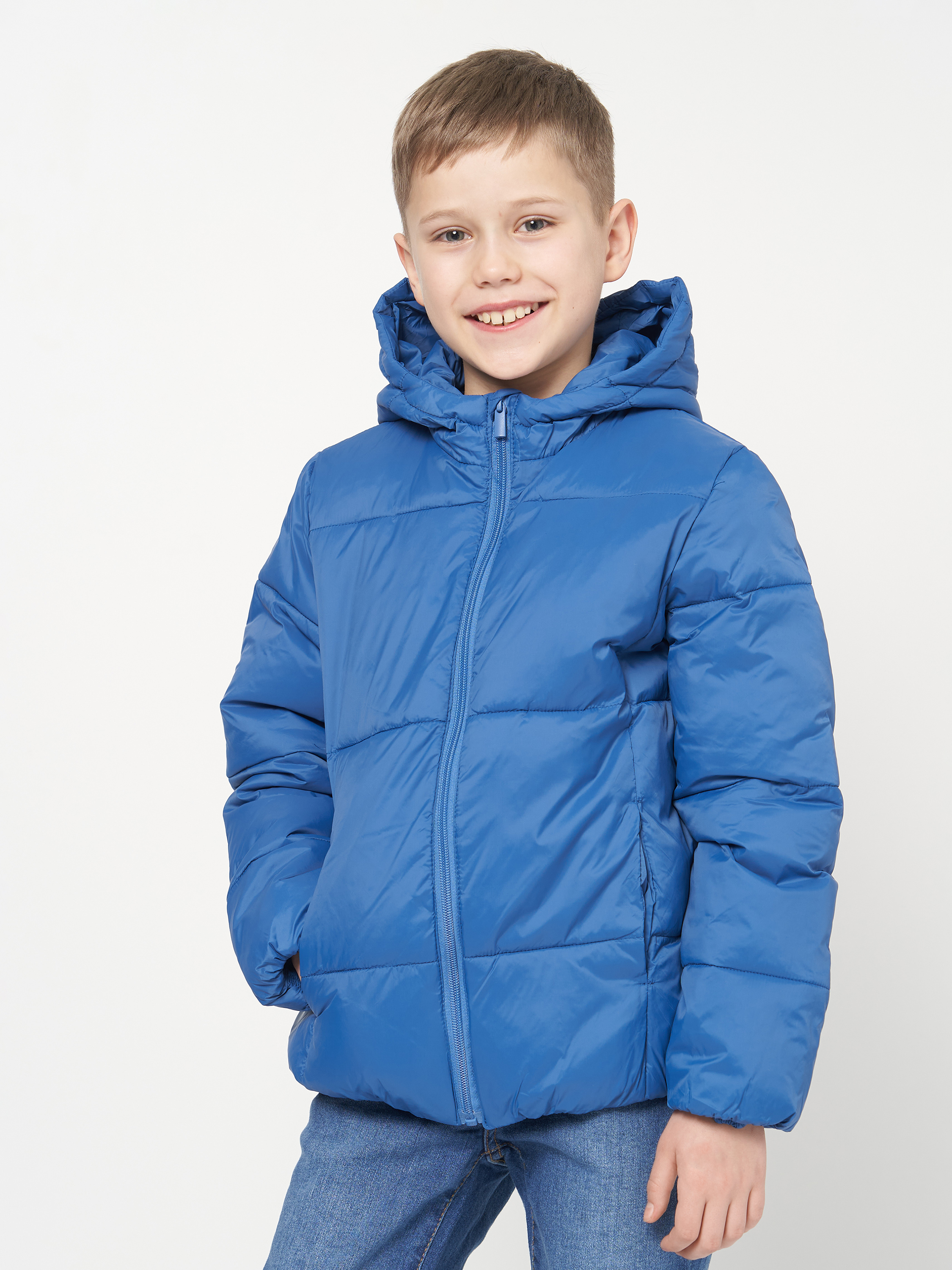 Акція на Дитяча демісезонна довга куртка для хлопчика Coccodrillo Outerwear Boy Kids ZC2152701OBK 98 см Блакитна від Rozetka