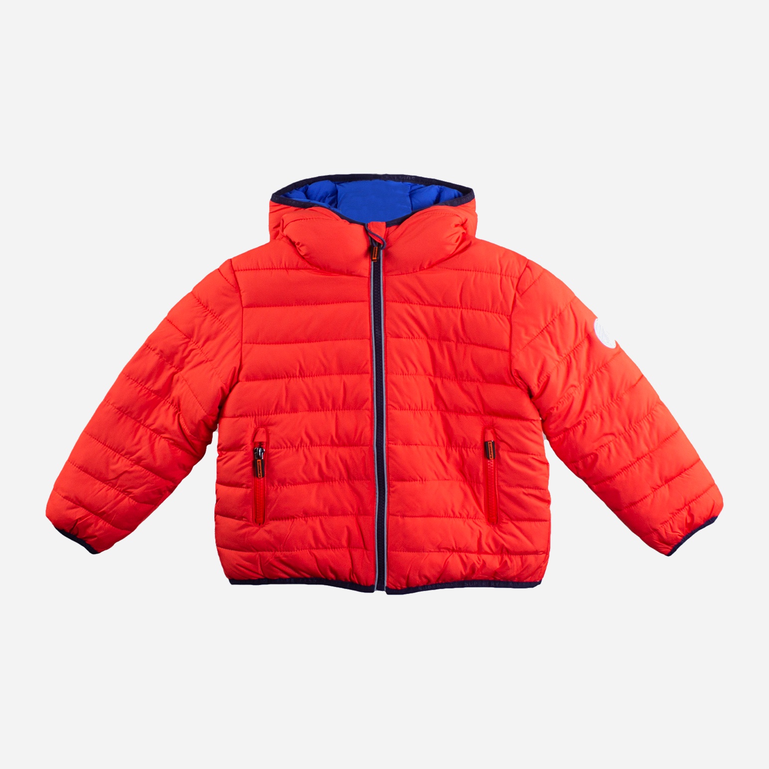 Акція на Дитяча демісезонна куртка для хлопчика Superdry X5000003A-orange_blue 116 см Комбінована від Rozetka