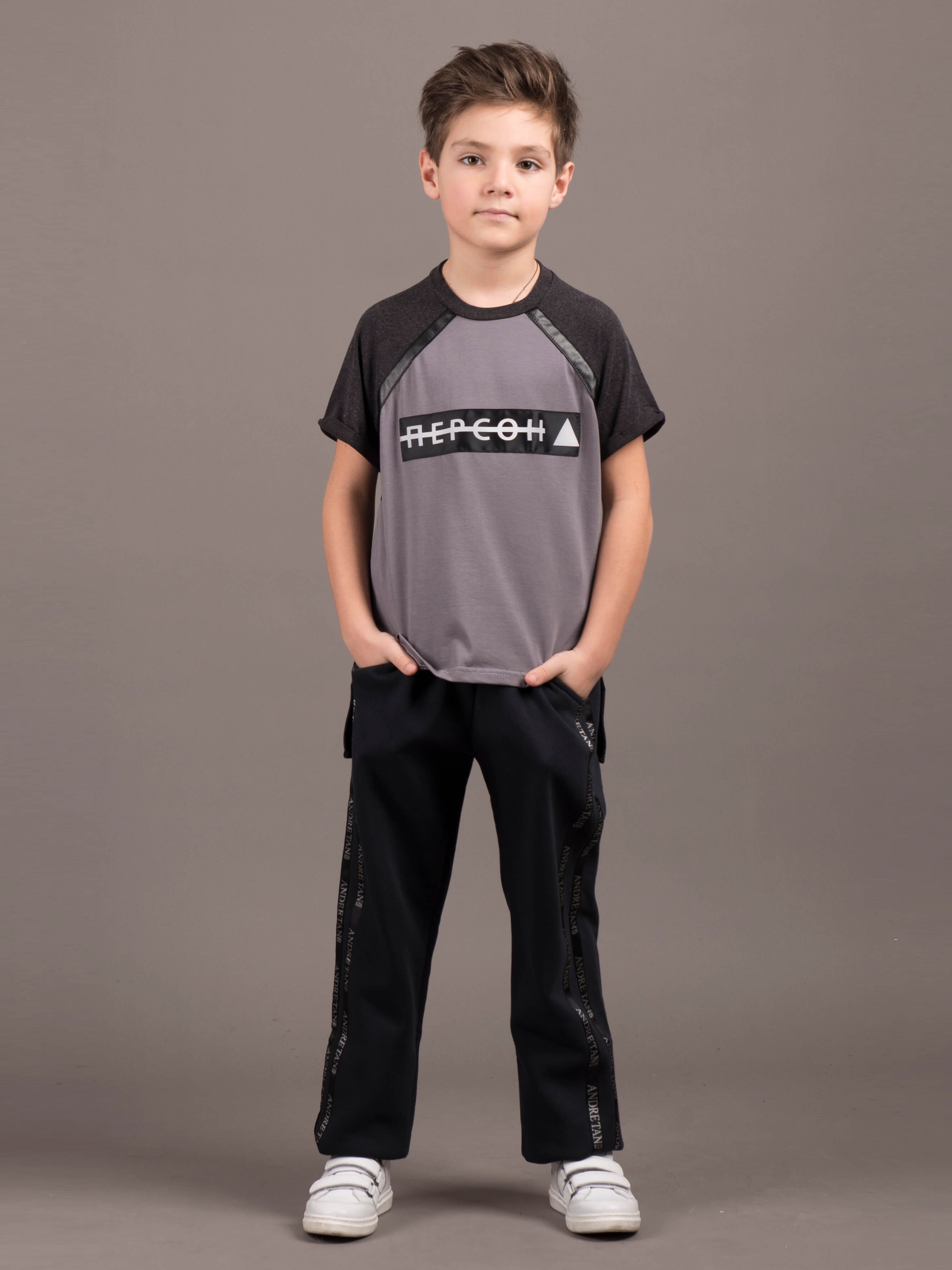 

Футболка ANDRE TAN Kids K30010P 134-140 см Серая
