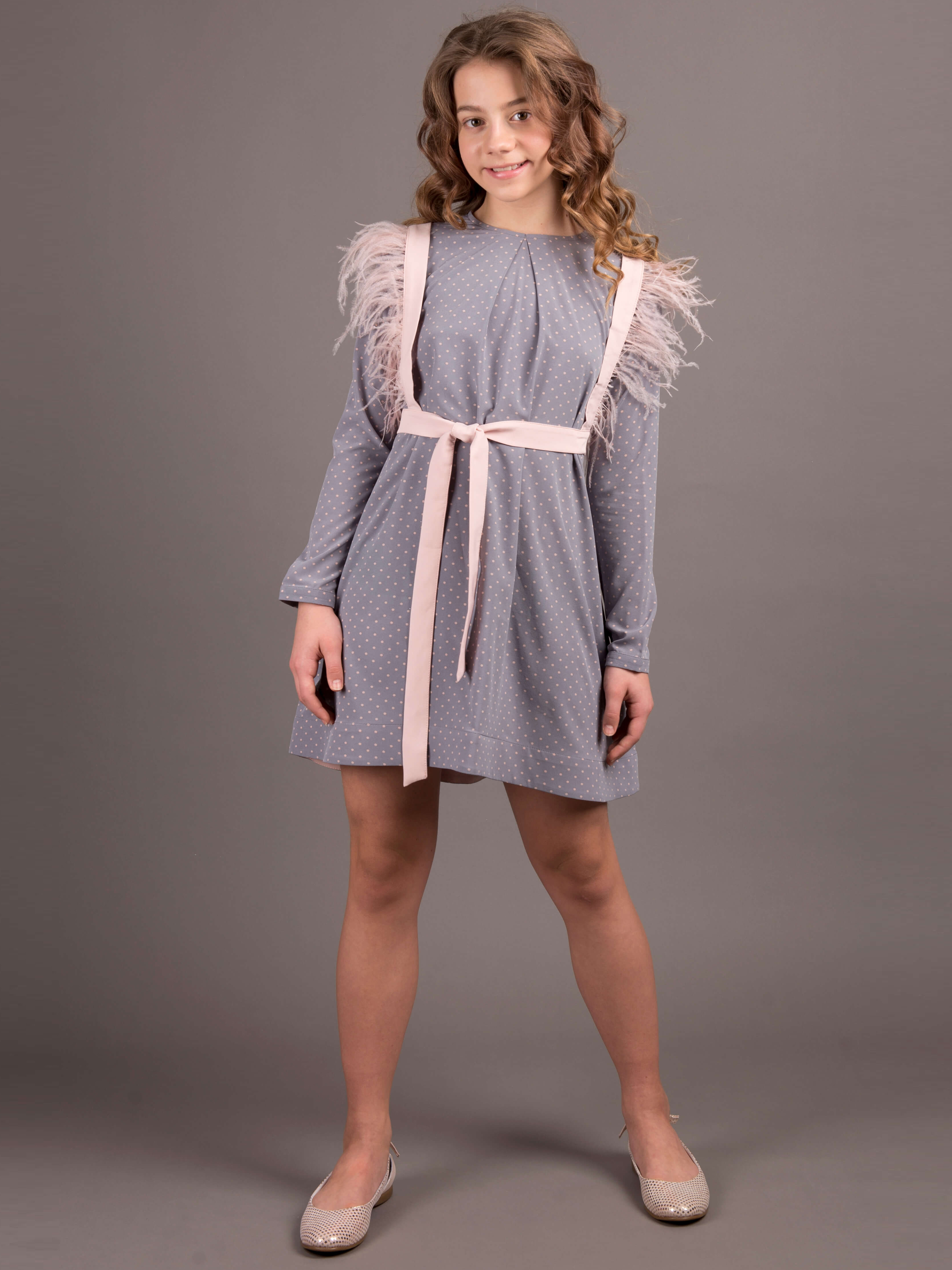 

Платье ANDRE TAN Kids K30024P 146-152 см Серое