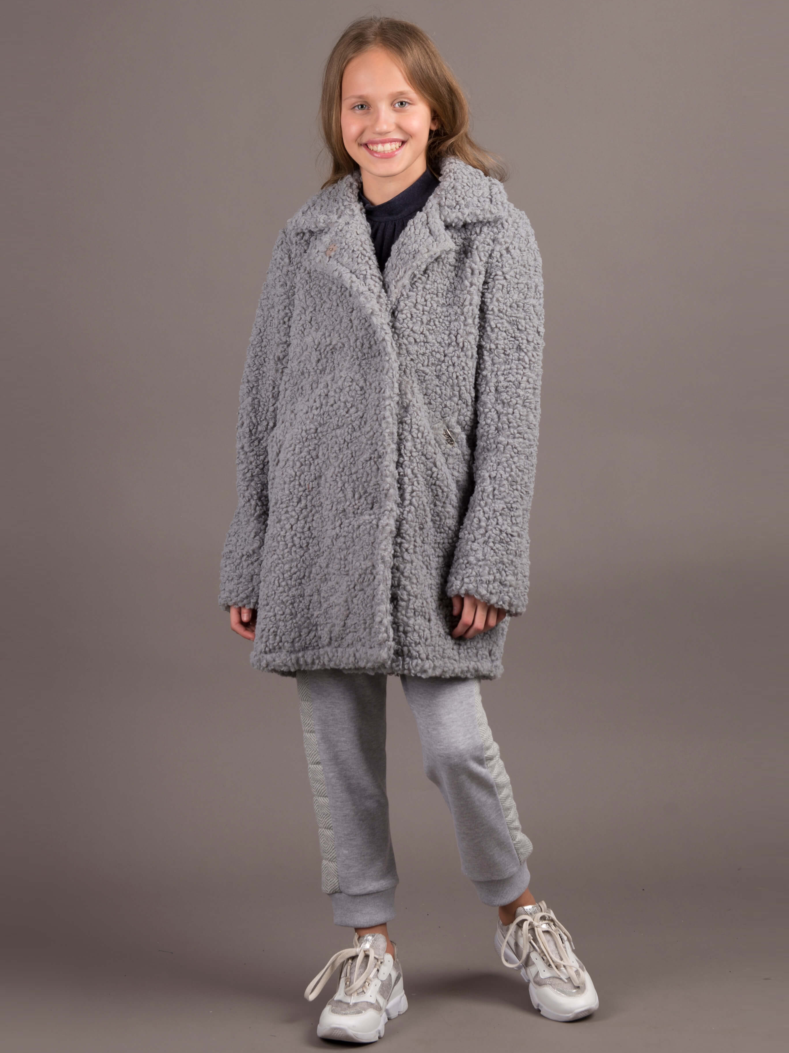 

Шуба ANDRE TAN Kids K30041P 146-152 см Серая