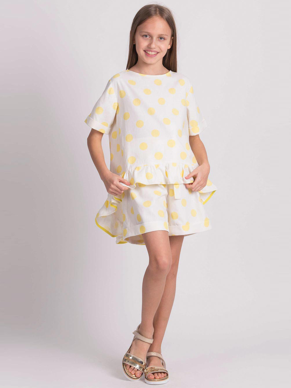 

Туника ANDRE TAN Kids K40069 140-146 см Бело-желтая