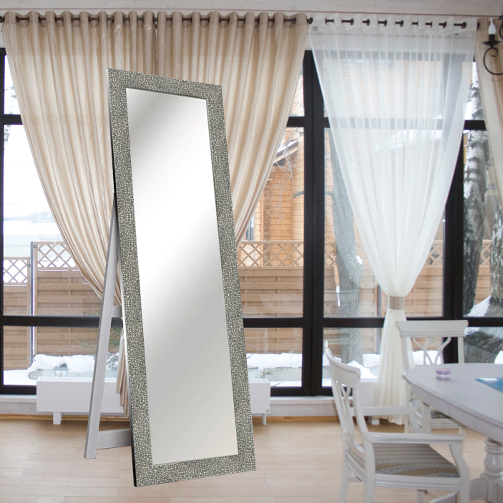 

Напольное зеркало IWARUM Textured Cubes Silver 60x174 серебро