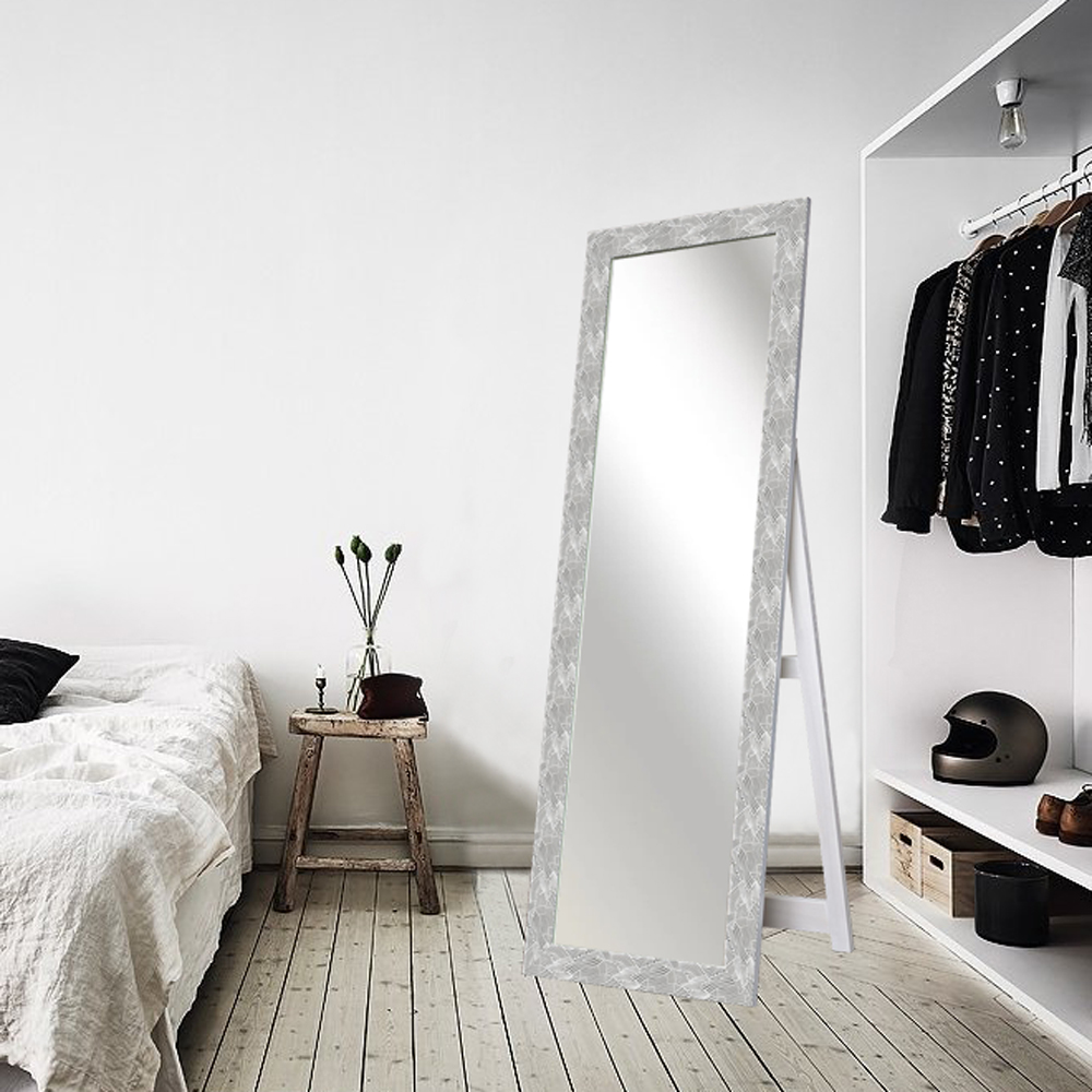 

Напольное зеркало IWARUM Pattern White 60x174 белое