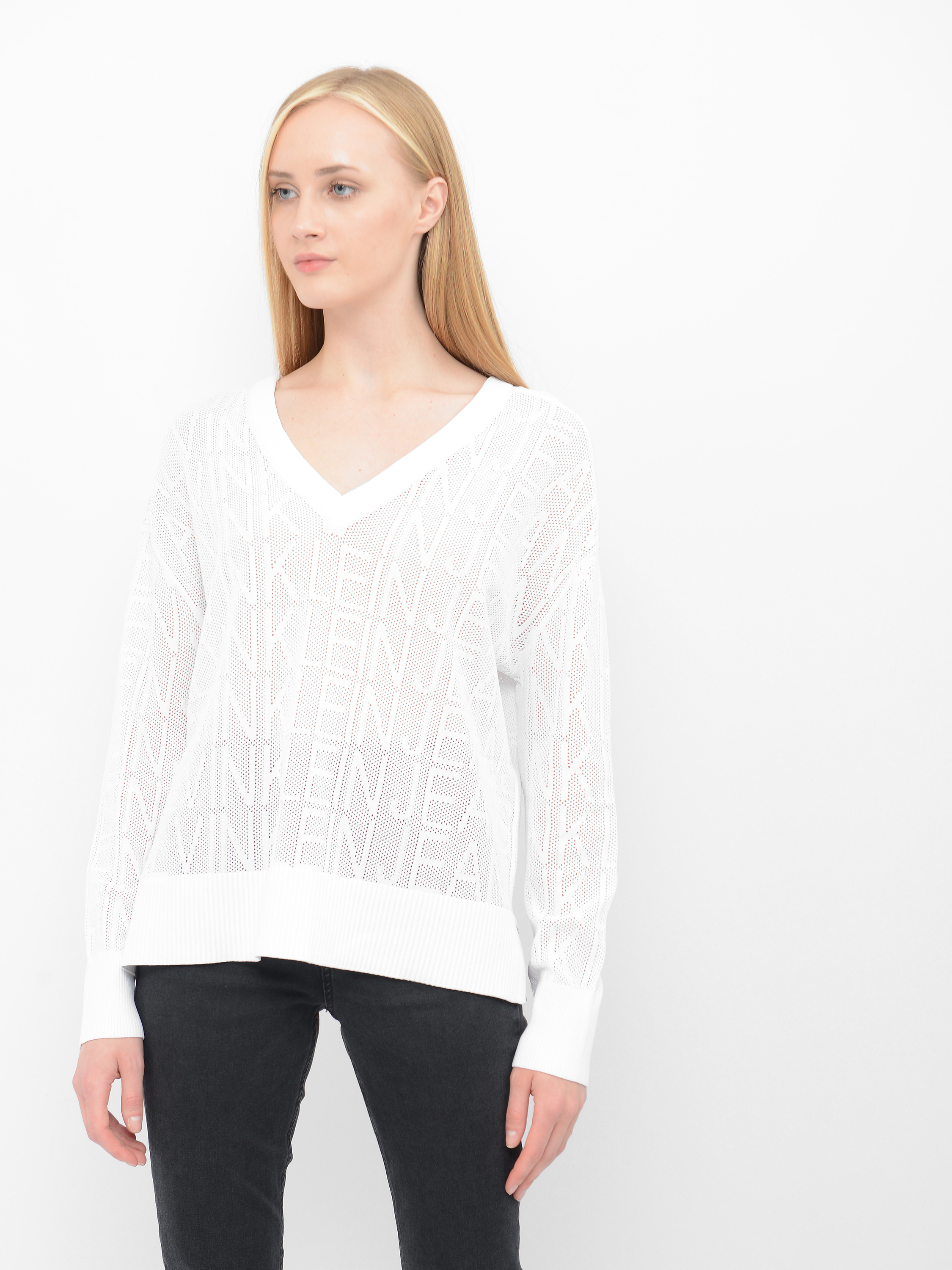 

Пуловер Calvin Klein Jeans Relaxed Mesh Sweater J20J214133-YAF0 L Bright White