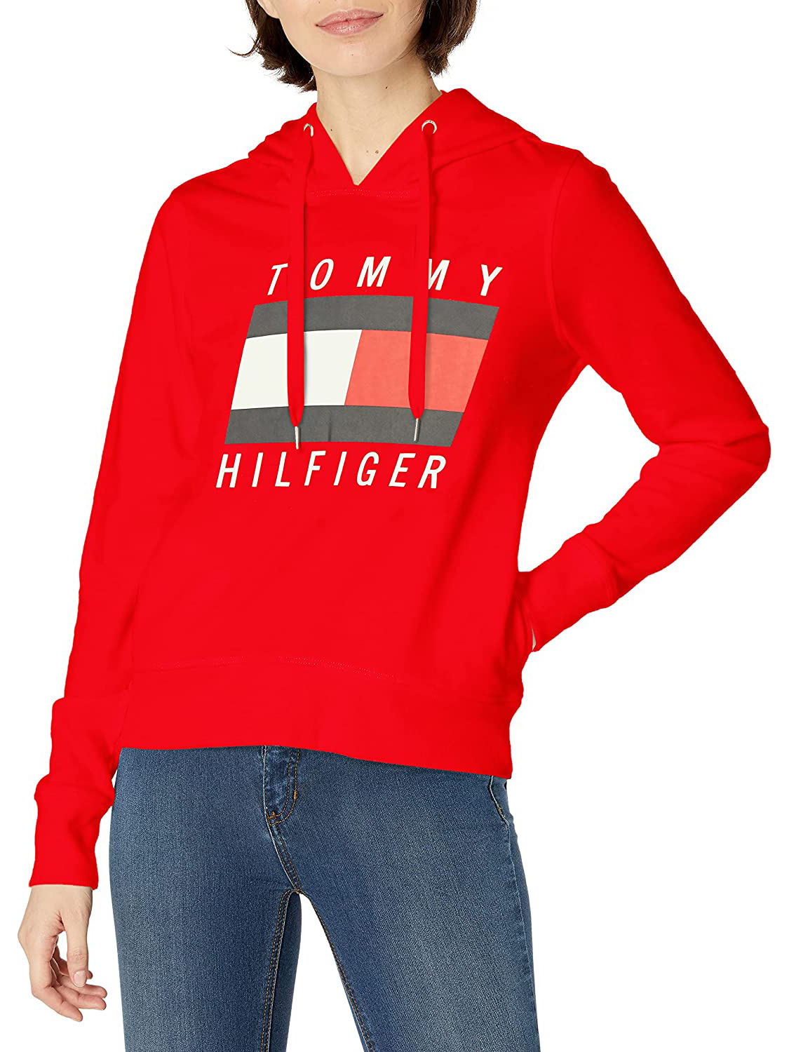 Акція на Худі жіноче Tommy Hilfiger 465275341 XS Червоне від Rozetka