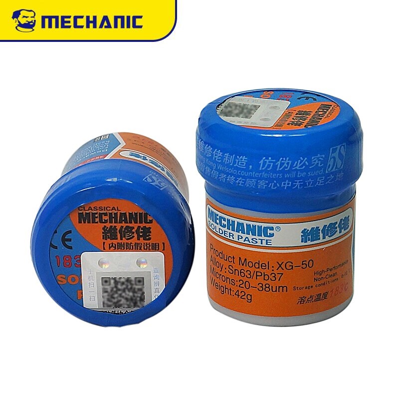 Паяльная паста BGA Mechanic XG-50 низко температурная, 35гр в банке ...