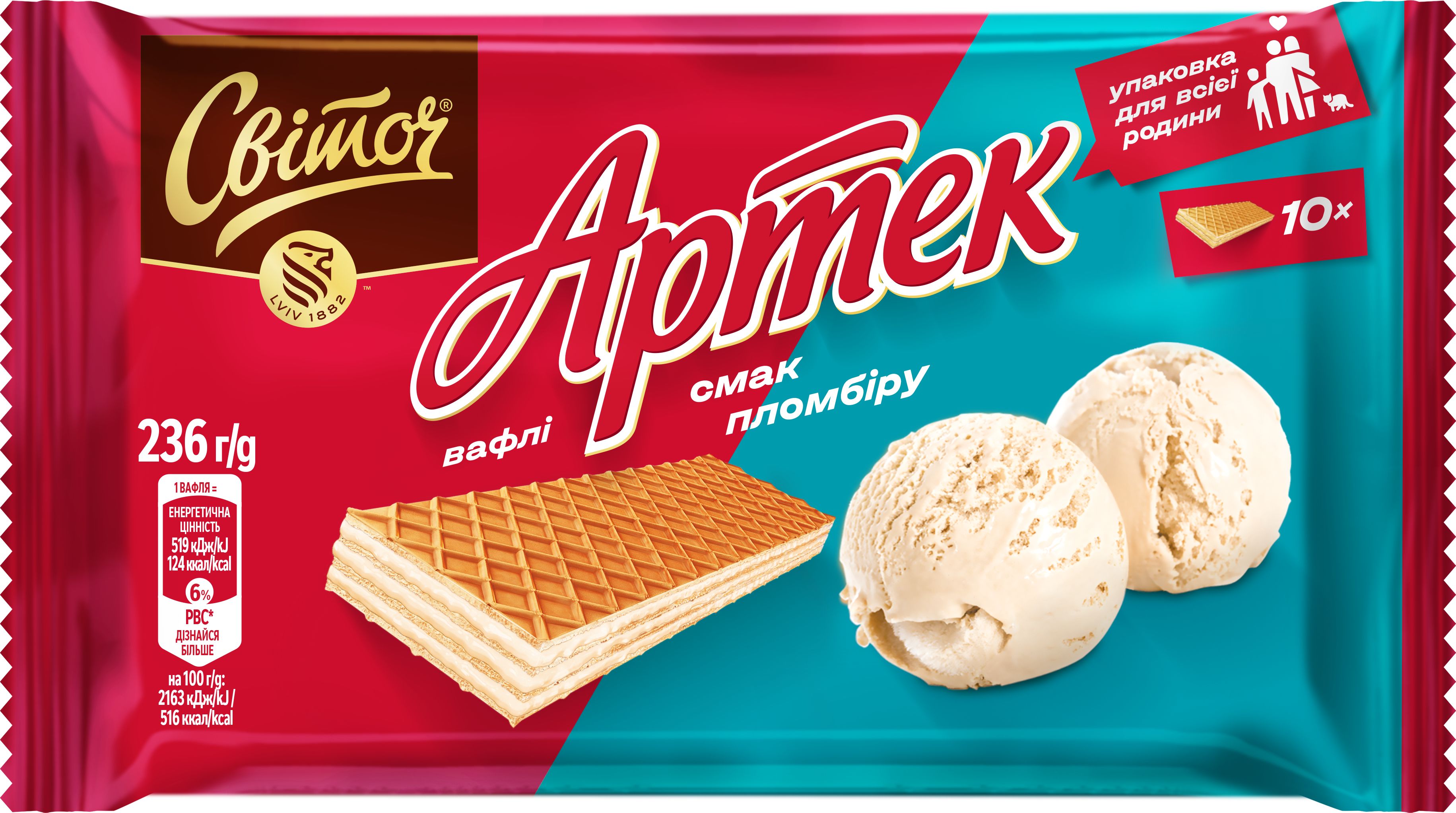 Вафлі Світоч Артек зі смаком пломбіру 236 г (8445290306326) – ROZETKA ...