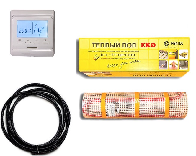 

Теплый пол IN-Term ECO-200 двухжильный мат 640 Вт 3,2 м2 в комплекте с программируемым терморегулятором
