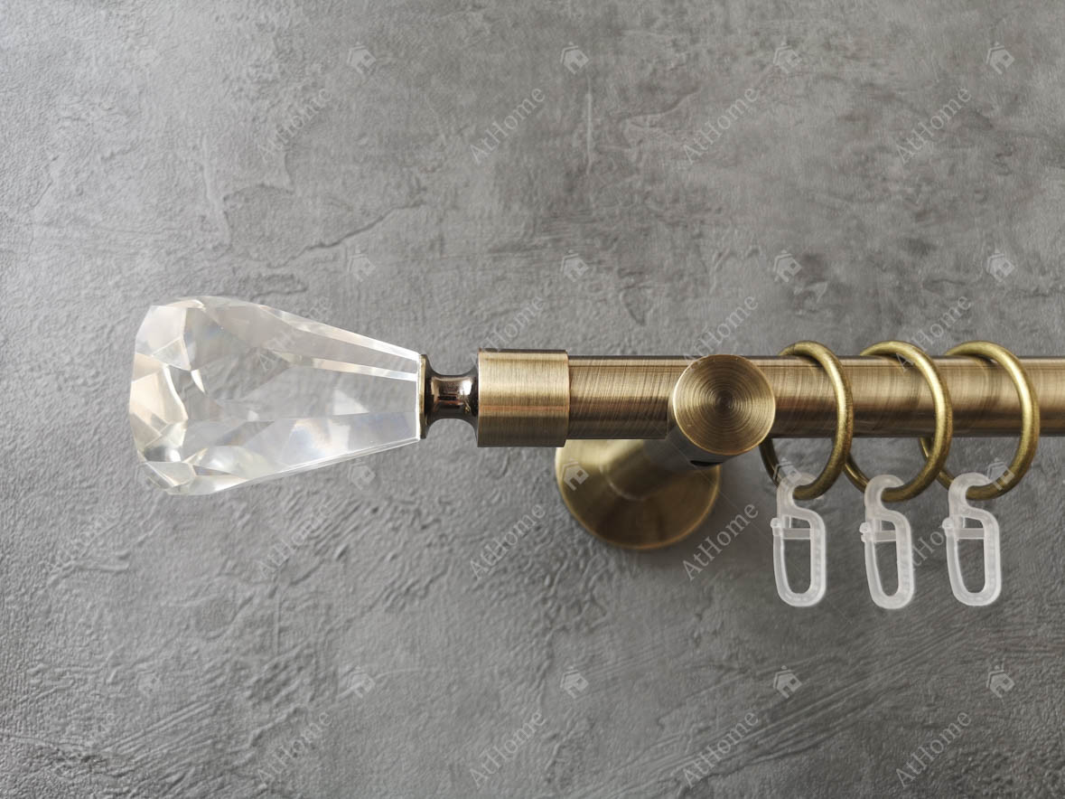 

Карниз Quadrum Лучетта 300 см одинарный универсальный Антик 19 мм гладкая (кольца с крючками)