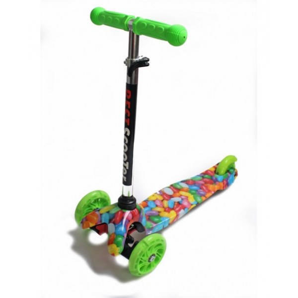 

Детский трехколесный самокат Best Scooter Mini Caramel 120 мм светящиеся колеса