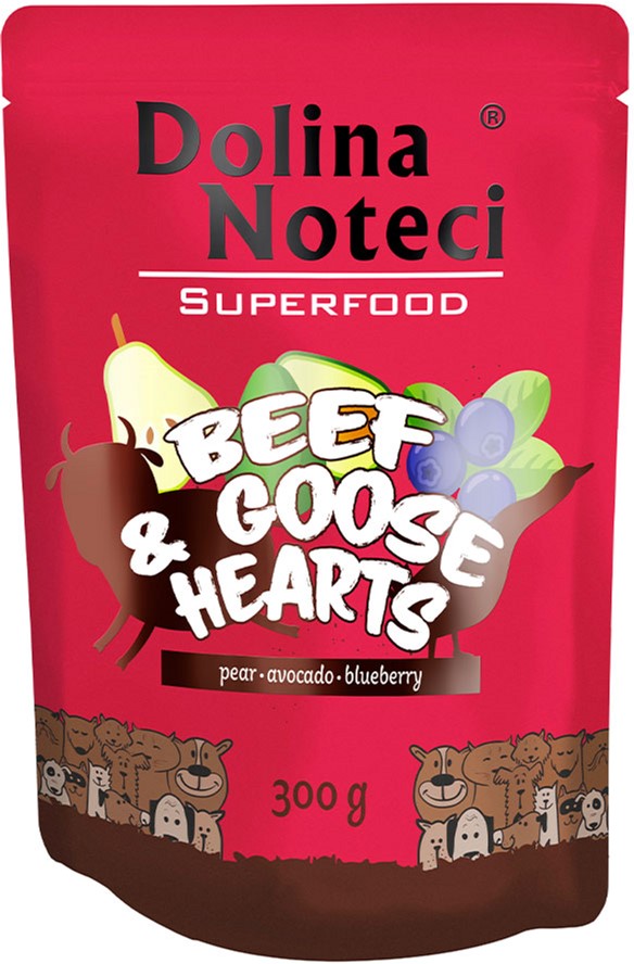 Влажный корм Dolina Noteci Superfood для собак из говяжьих и гусиных ...