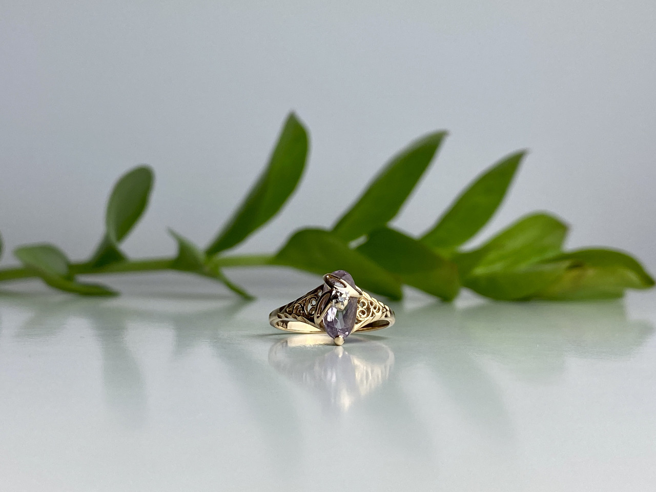 

Кольцо из желтого золота с Иолитом И Бриллиантом Sky Jewelry 2625 17