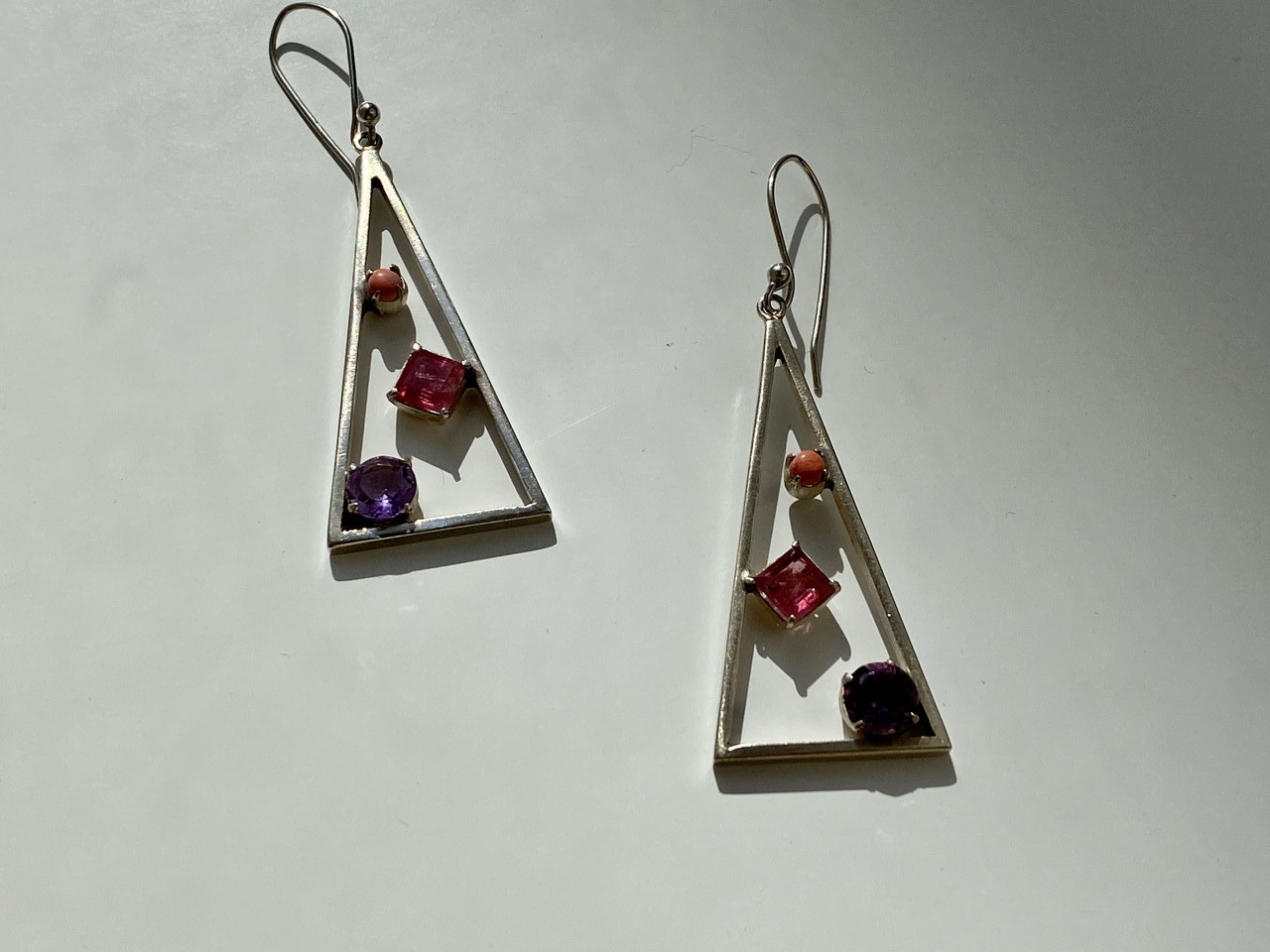 

Серьги Из Серебра С Камнями Морганит Иолит И Агат Sky Jewelry 876