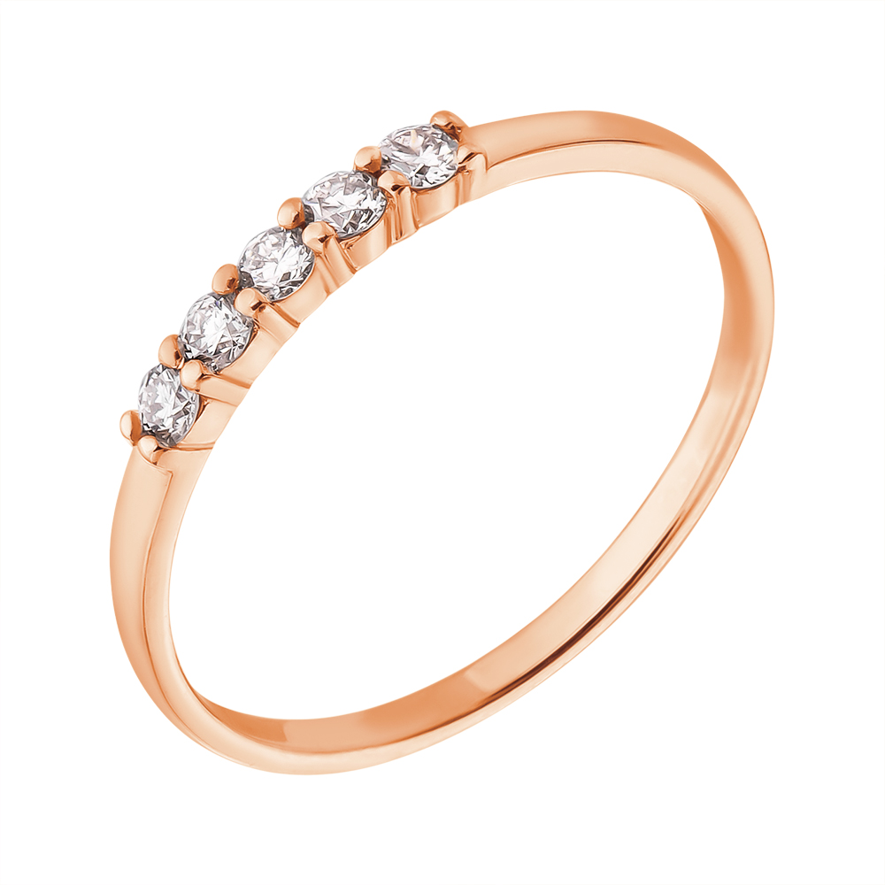 

Кольцо в красном золоте Дорожка с бриллиантами 0,16ct 17 размера