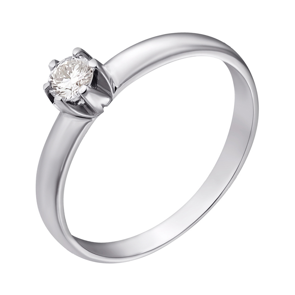 

Кольцо из белого золота с бриллиантом, 0,14ct 000034597 16.5 размера