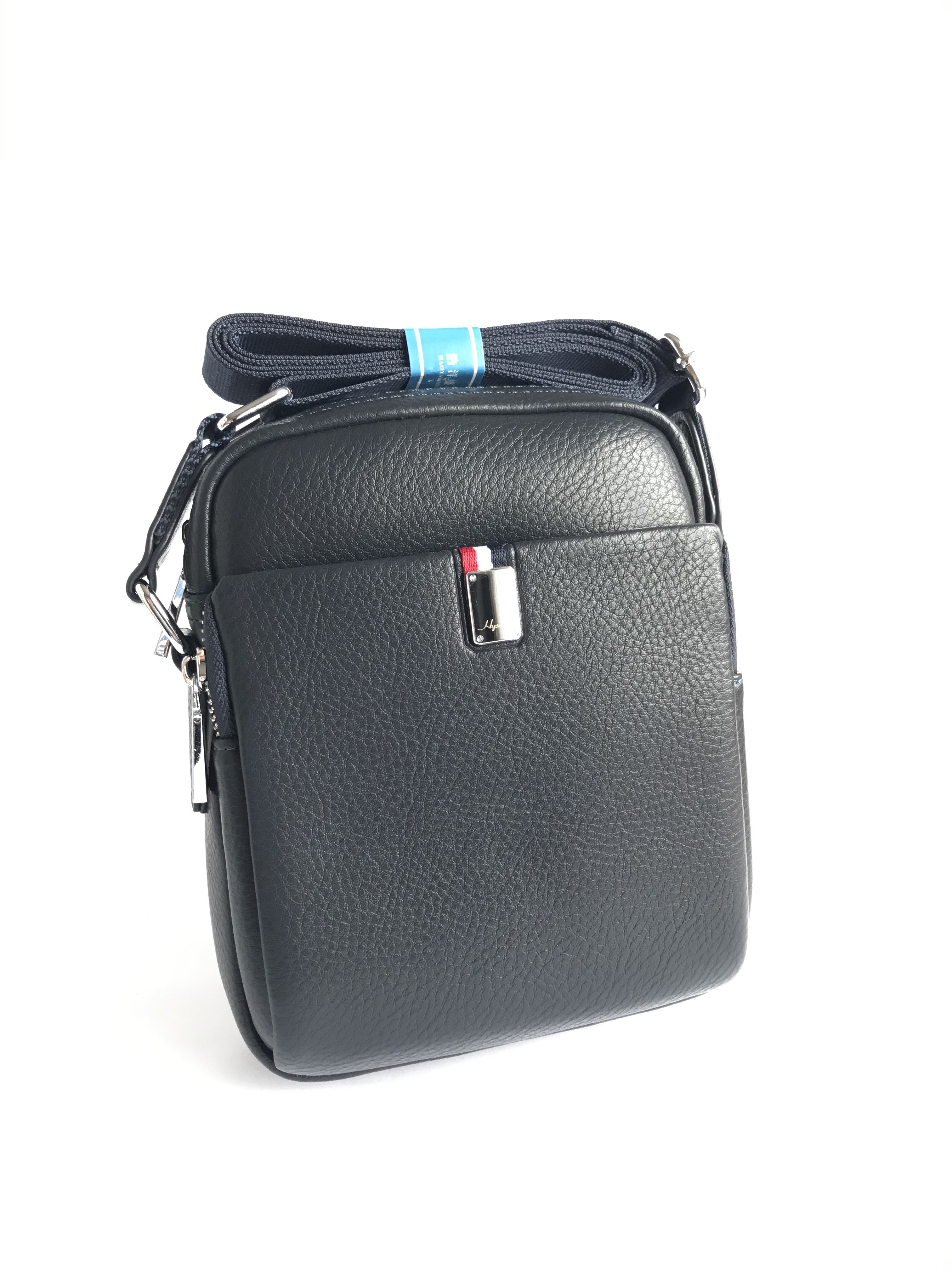 

Мужская кожаная сумка Hyss Bolo 1129-2 22.5х18.5х7.5 см Синяя